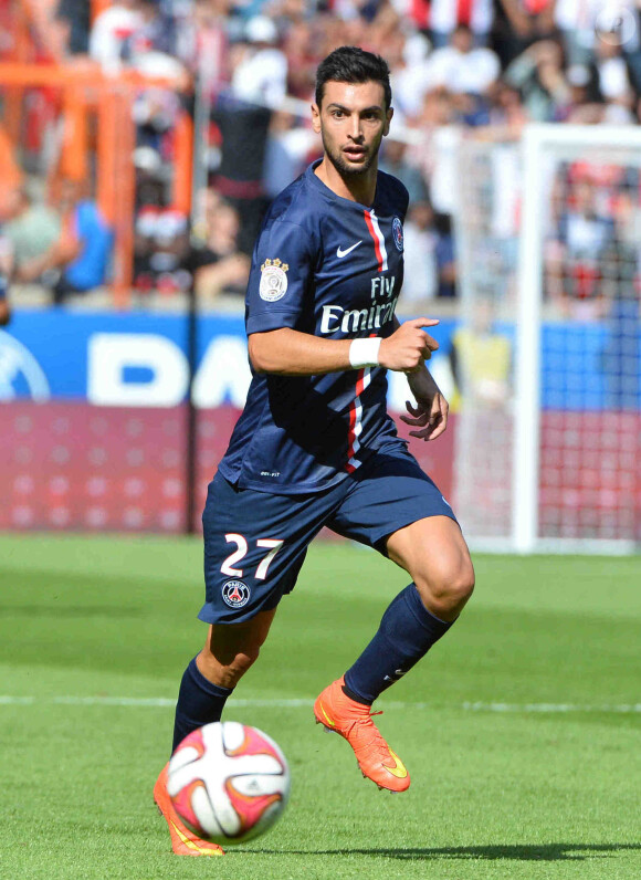 Javier Pastore lors du match entre le Paris Saint-Germain et Bastia au Parc des Princes à Paris, le 16 août 2014