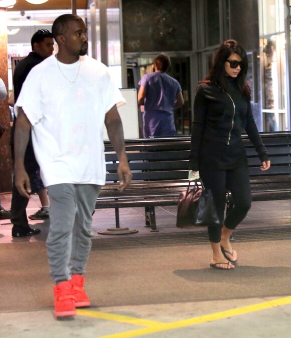 Kim Kardashian et son mari Kanye West à Los Angeles, le 16 septembre 2014.