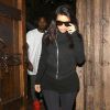 Kim Kardashian et son mari Kanye West quittent le restaurant The Little Door. Los Angeles, le 16 septembre 2014.