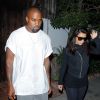 Kim Kardashian et Kanye West quittent le restaurant The Little Door à Los Angeles, le 16 septembre 2014.