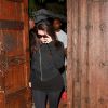 Kim Kardashian et Kanye West quittent le restaurant The Little Door à Los Angeles, le 16 septembre 2014.