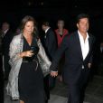 La princesse Alexia de Grèce et son époux Carlos Morales Quintana  au Musée de l'Acropole d'Athènes le 17 septembre 2014 pour le dîner organisé à l'occasion des 50 ans de mariage du roi Constantin II de Grèce et de la reine Anne-Marie, à la veille de la fête des noces d'or au Yacht Club du Pirée. 