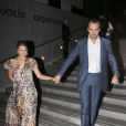  Le price Nikolaos et la princesse Tatiana de Grèce au Musée de l'Acropole d'Athènes le 17 septembre 2014 pour le dîner organisé à l'occasion des 50 ans de mariage du roi Constantin II de Grèce et de la reine Anne-Marie, à la veille de la fête des noces d'or au Yacht Club du Pirée. 