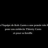 Message homme à Thierry Costa diffusé lors du premier épisode de Koh-Lanta 2014, diffusé sur TF1 le 12 septembre 2014.