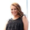 Alyssa Milano, enceinte, sur le plateau de l'émission "Extra" à Universal City, le 3 juin 2014.