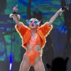 Miley Cyrus sur la scène de l'Arena Ciudad à Mexico, le 19 septembre 2014