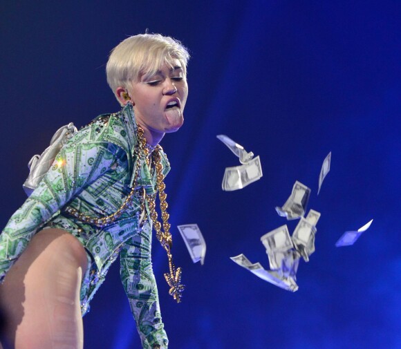 Miley Cyrus lors de son concert à Leeds, le 10 mai 2014.