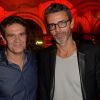 Hervé Mathoux et Dominique Armand - Soirée de lancement du jeu vidéo "FIFA 2015" à l'Opéra Garnier Restaurant à Paris le 22 septembre 2014.