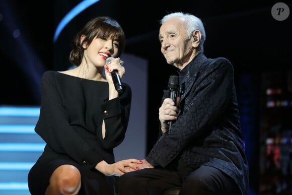 Exclusif - Nolwenn Leroy et Charles Aznavour - Enregistrement de l'émission "Hier Encore" avec Charles Aznavour à l'Olympia le 19 mai 2014