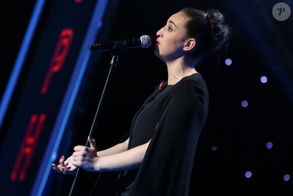 Exclusif - Camélia Jordana - Enregistrement de l'émission "Hier Encore" avec Charles Aznavour à l'Olympia le 20 mai 2014.