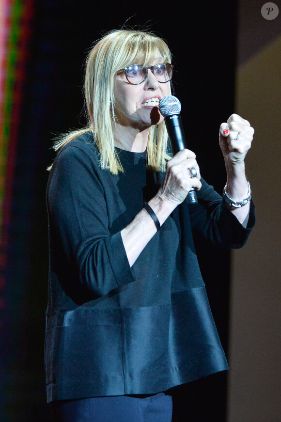 Exclusif - Chantal Ladesou - Enregistrement de l'émission "Hier Encore" avec Charles Aznavour à l'Olympia le 20 mai 2014.