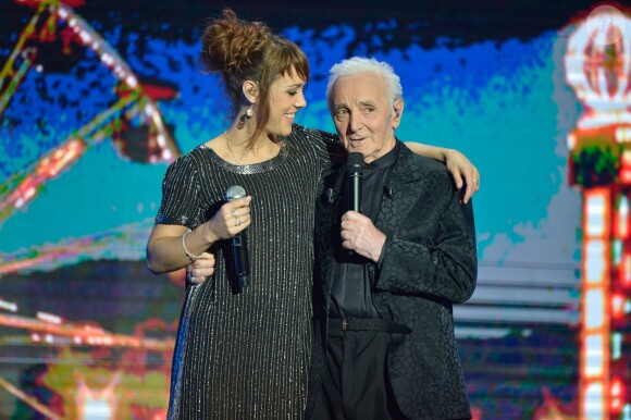 Exclusif - Zaz et Charles Aznavour - Enregistrement de l'émission "Hier Encore" avec Charles Aznavour à l'Olympia le 20 mai 2014.