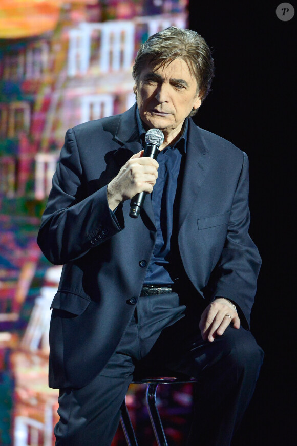 Exclusif - Serge Lama - Enregistrement de l'émission "Hier Encore" avec Charles Aznavour à l'Olympia le 20 mai 2014.