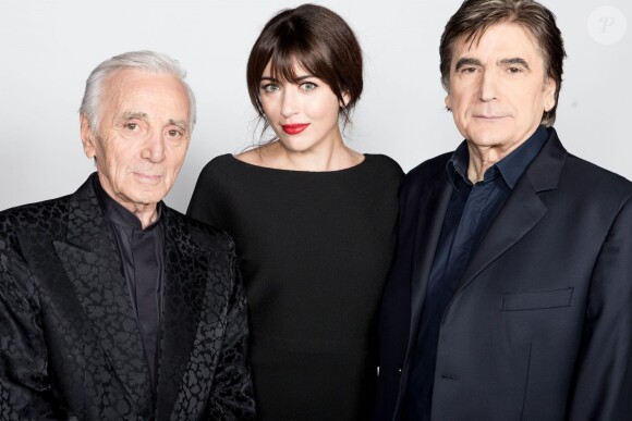 Exclusif -  Charles Aznavour, Nolwenn Leroy et Serge Lama - Studio de l'émission "Hier Encore" avec Charles Aznavour à l'Olympia le 20 mai 2014