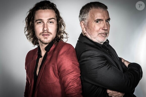 Exclusif - Julien Doré et Bernard Lavilliers - Studio de l'émission "Hier Encore" avec Charles Aznavour à l'Olympia le 20 mai 2014