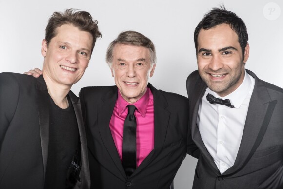 Exclusif -Benabar, Salvatore Adamo et Ycare - Studio de l'émission "Hier Encore" avec Charles Aznavour à l'Olympia le 20 mai 2014