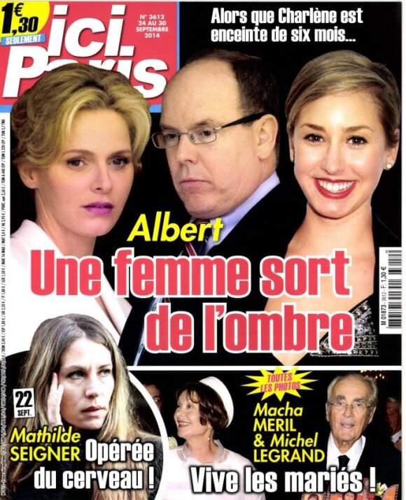 Couverture du magazine "Ici Paris" du 24 septembre 2014