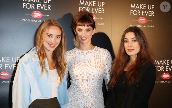 Deborah Francois, Frederique Bel et Fanny Valette - Soirée des 30 ans de Make Up For Ever, au Palais de Tokyo, le 24 septembre 2014.