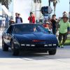 David Hasselhoff et Justin Bieber dans un remake de K 2000 pour un projet vidéo secret, à Venice Beach, le 23 septembre 2014