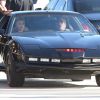 David Hasselhoff et Justin Bieber dans un remake de K 2000 pour un projet vidéo secret, à Venice Beach, le 23 septembre 2014
