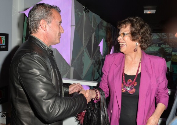 Christophe Dechavanne et Claudia Cardinale - Soirée "White by Agadir" à la découverte d'Agadir la Blanche à l'Elyséum à Paris, le 25 septembre 2014.