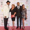 Tony Parker avec ses parents (Tony et Pamela) et sa femme Axelle Francine -- 9éme édition du "Par Coeur Gala" à Lyon le 25 septembre 2014.