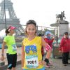 La jolie Fabienne Carat lors de la course "La Parisienne 2014" pour la lutte contre le cancer, au Champs de Mars à Paris, le 14 septembre 2014