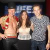 Exclusif - Tony Gomez, Gyselle Soares et Louis Morin, lors de la soirée Bob Sinclar "Paris by Night" au Queen le 19 septembre 2014