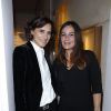 Inès de La Fressange et Zoé Felix - Cocktail Roger Vivier en l'honneur de Ambra Medda, nouveau visage de la collection Automne Hiver 2014-2015, dans la boutique Roger Vivier rue Saint-Honoré à Paris, lors de la Fashion Week, le 30 septembre 2014.