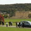 Image des funérailles de Deborah Cavendish, née Mitford, duchesse douairière du Devonshire, le 2 octobre 2014 à Chatsworth.