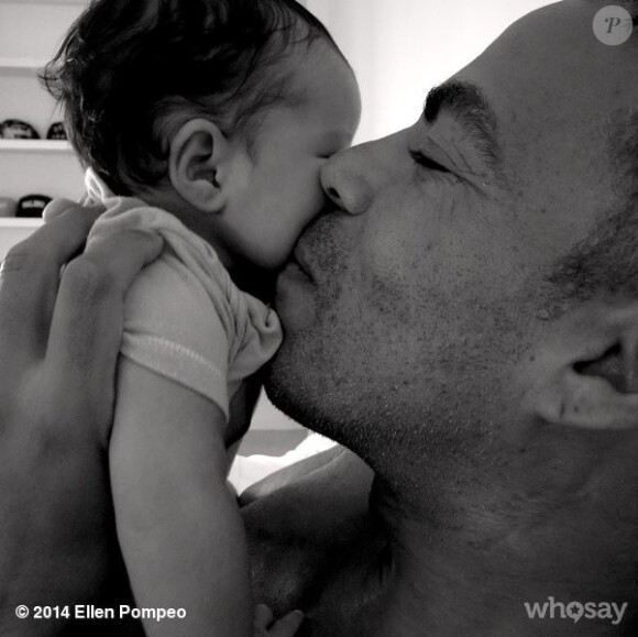 Chris Ivery et la petite Sienna May, sur Instagram le 2 octobre 2014.
