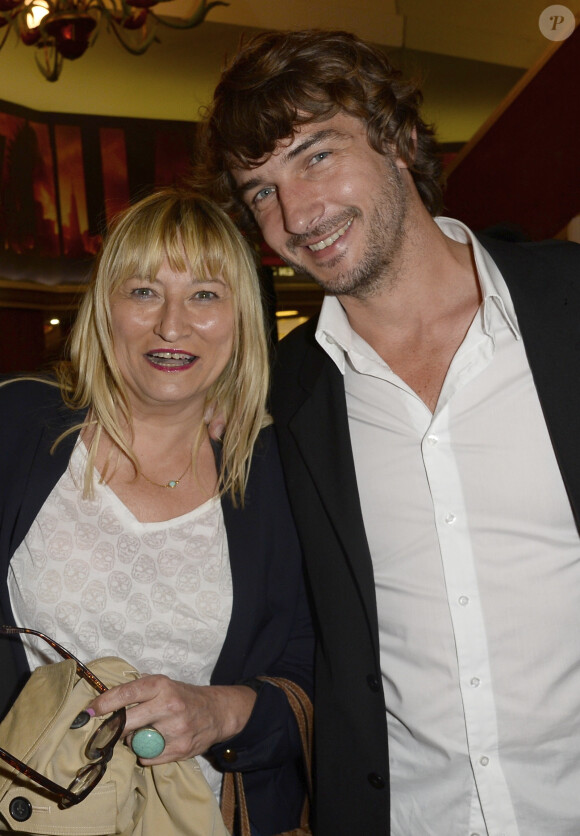 Exclusif - Christine Bravo et son compagnon - Jean-Marie Bigard fête ses 60 ans au Grand Rex à Paris le 23 mai 2014.