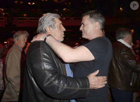 Exclusif - Jean-Pierre Castaldi et Jean-Marie Bigard - Jean-Marie Bigard fête ses 60 ans au Grand Rex à Paris le 23 mai 2014.