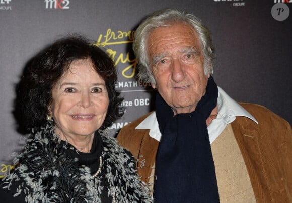 Serge Rezvani et sa femme Marie-José Nat lors de la visite privée de l'exposition François Truffaut à la Cinémathèque de Paris, le 6 octobre 2014.