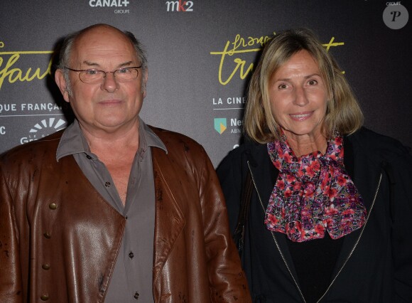 Jean-François Stévenin et sa femme Claire lors de la visite privée de l'exposition François Truffaut à la Cinémathèque de Paris, le 6 octobre 2014.