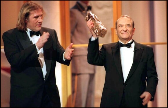 Gérard Depardieu et Jean Carmet lors des César 1994