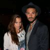 Julien Guirado et sa petite-amie Vanessa Lawrens lors de la soirée de lancement de la chaîne "Tv Penthouse Black" au Penthouse Club à Paris, le 18 septembre 2014