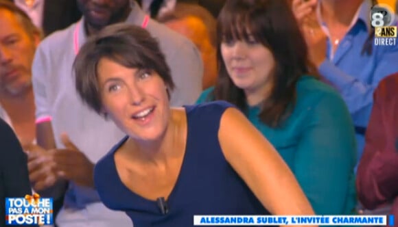 La présentatrice Alessandra Sublet - Emission "Touche pas à mon poste" sur D8. Le 8 octobre 2014.