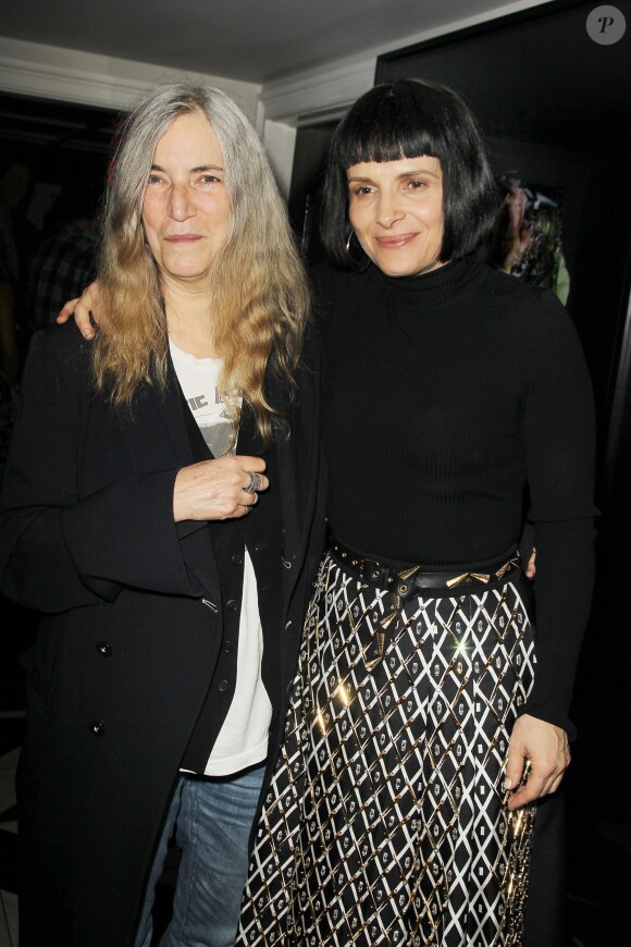 Patti Smith et Juliette Binoche lors de la présentation du film Sils Maria dans le cadre du New York Film Festival le 8 octobre 2014