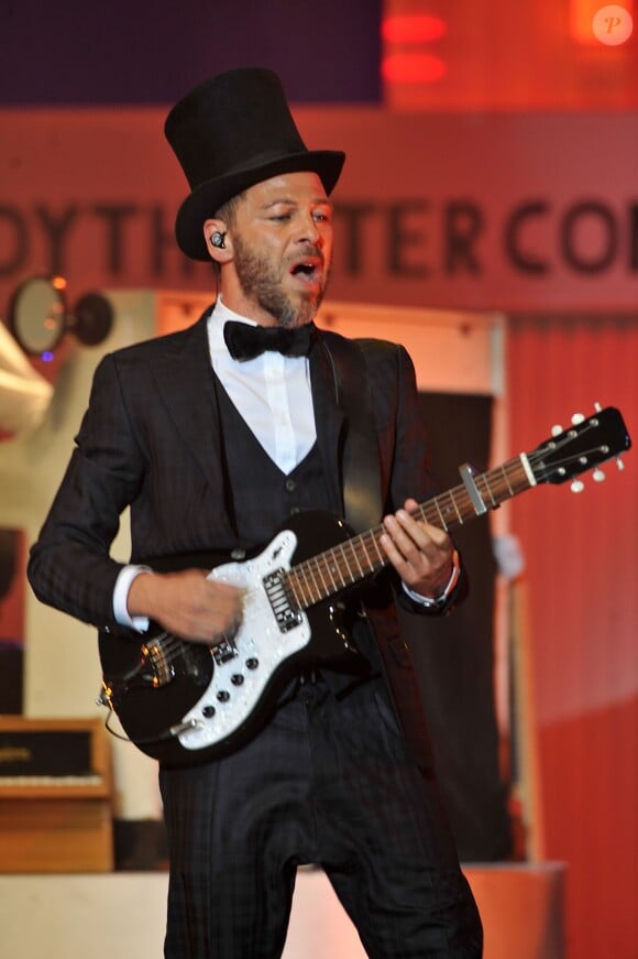 Christophe Maé lors de son concert au Palais des Sports de Paris, le 10 octobre 2014