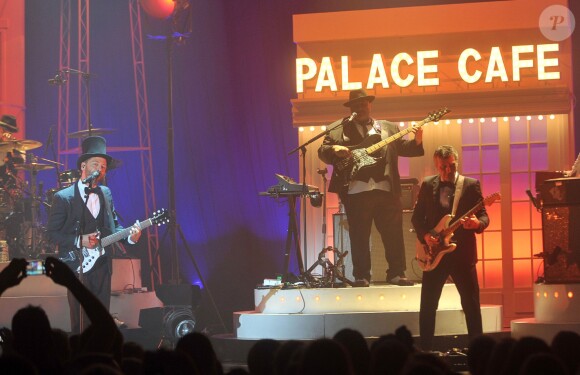 Christophe Maé lors de son concert au Palais des Sports de Paris, le 10 octobre 2014
