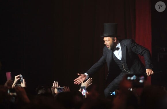 Christophe Maé lors de son concert au Palais des Sports de Paris, le 10 octobre 2014
