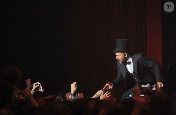 Christophe Maé lors de son concert au Palais des Sports de Paris, le 10 octobre 2014