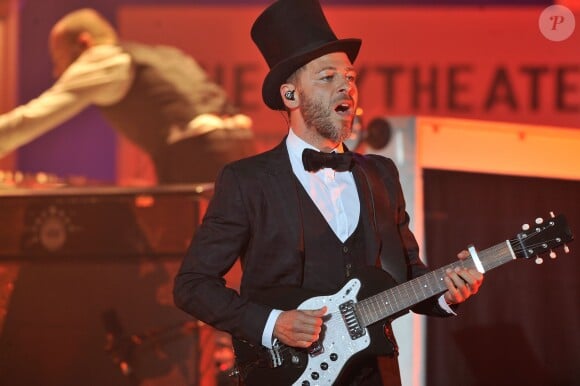 Christophe Maé lors de son concert au Palais des Sports de Paris, le 10 octobre 2014