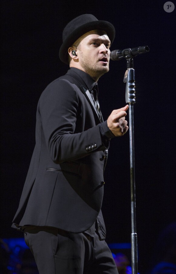 Justin Timberlake en concert lors du "V Festival" à Chelmsford. Le 16 août 2014.