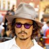 Johnny Depp à Londres le 3 juillet 2006 pour Pirates des Caraïbes 2.