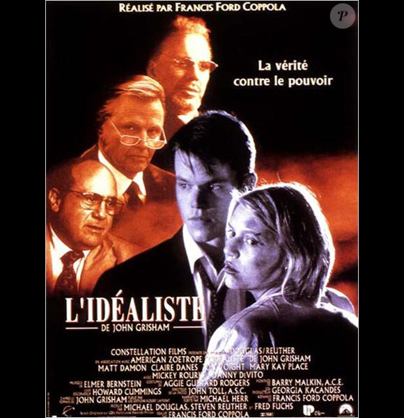 "L'Idéaliste" de Francis Ford Coppola, d'après le roman de John Grisham, avec Claire Danes, Danny DeVito, Jon Voight et Matt Damon. Sorti en 1998.