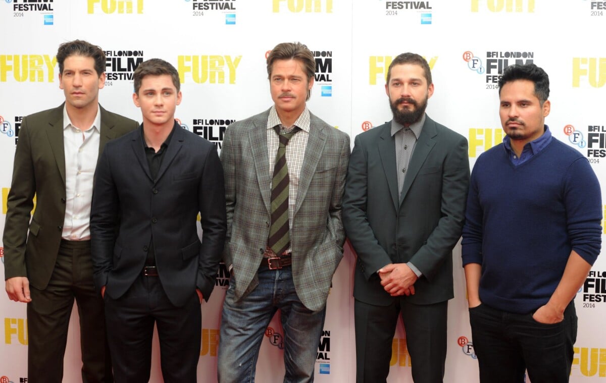 Photo Jon Bernthal, Logan Lerman, Brad Pitt, Shia LaBeouf, Michael