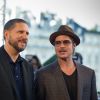 David Ayer et Brad Pitt - Première du film "Fury" à Paris le 18 octobre 2014