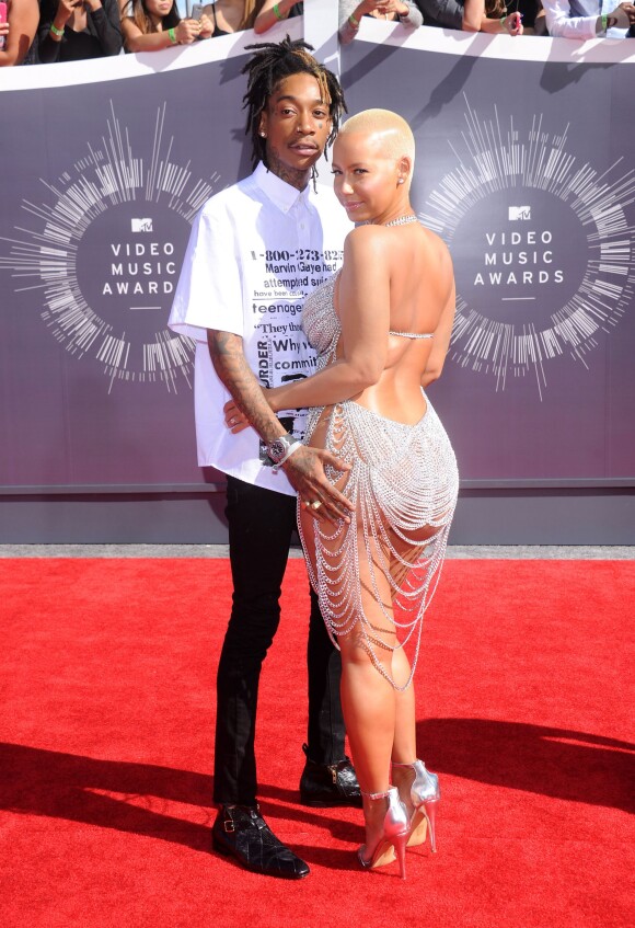 Wiz Khalifa et Amber Rose aux MTV Video Music Awards 2014 à Inglewood. Le 24 août 2014.